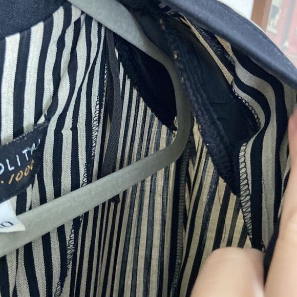 Vintage Metropolitan Black and Gray Striped Sheath Dress - Picture 3 of 7